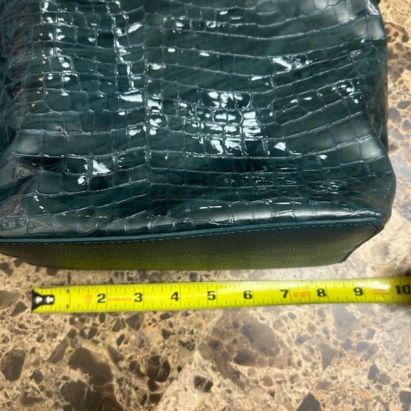 Brighton Elegant Green Croc-Embossed Shoulder Bag no callouts - Picture 13 of 14